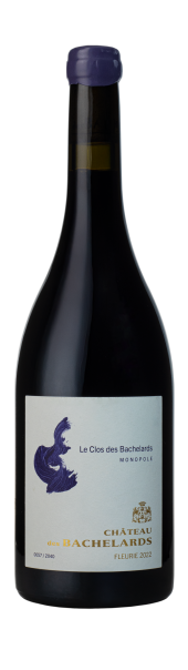 Bouteille de vin rouge d'exception du Beaujolais. AOC Fleurie "Clos des Bachelards"