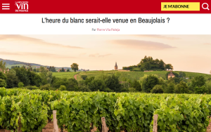 Article de la RVF - Article sur les vins blanc du Beaujolais